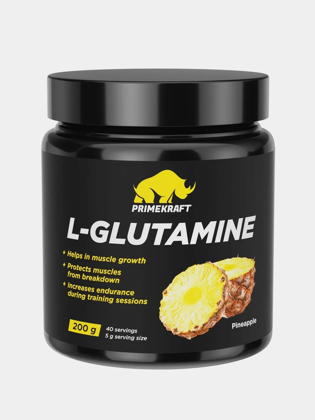 Аминокислоты Глютамин PRIMEKRAFT L-Glutamine, 200 г, 40 порций