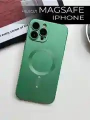 Лесной зеленый чехол MagSafe iPhone 16/15/14/13/12/11/Pro/Max/Plus/Mini/X/Xr/Xs магсейф