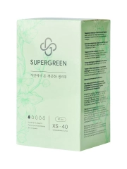 Прокладки ежедневные SUPERGREEN ультрамягкие XS размер 40 штук, 16 см Корея