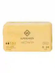 Прокладки гигиенические SUPERGREEN ультрамягкие 24 штуки размер S длина 18.5 см Корея