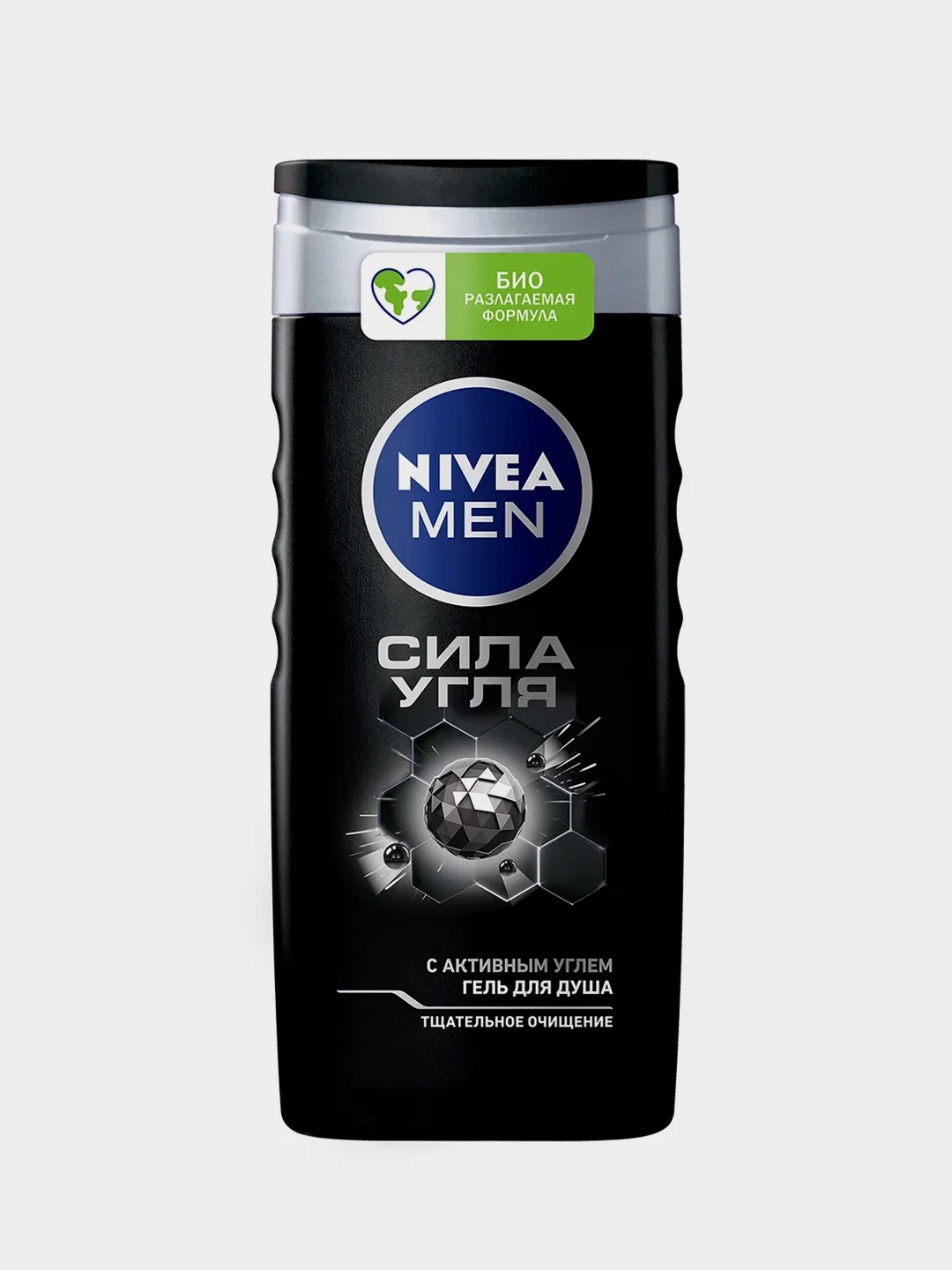 Гель для душа мужской NIVEA MEN "Сила угля", очищение без сухости кожи, 250 мл