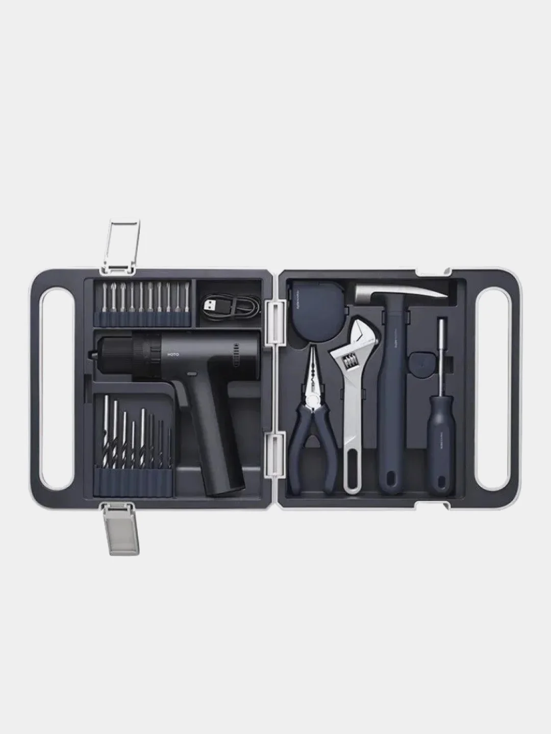 Набор инструментов с дрелью-шуруповёртом HOTO 12V Brushless Drill Tool Set,