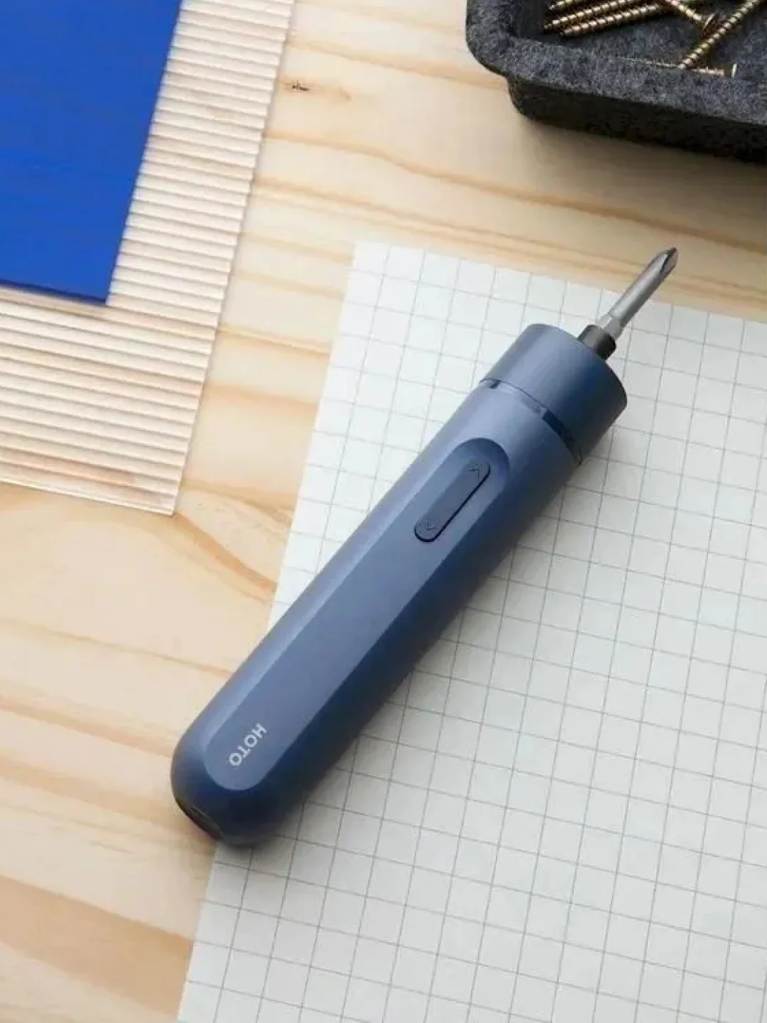 Синий аккумуляторная литий-ионная отвёртка HOTO Li-ion Screwdriver-Lite, 3.6 В, 8 Нм