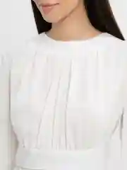 Платье женское белое с перьями
