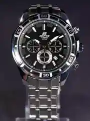 Черный часы мужские наручные Casio Edifice с хронографом