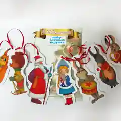 Набор картонных ёлочных игрушек - 7 штук
