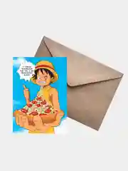 Открытка с героями аниме "One Piece", с конвертом, Ван Пис, аниме, подарок