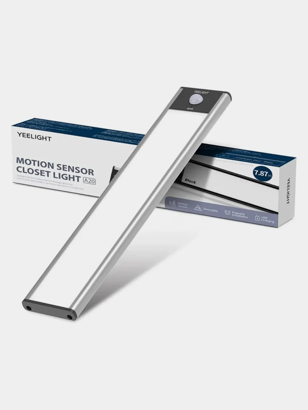 Серебряный беспроводной светильник с датчиком движения Yeelight Motion Sensor Closet Light A20, 4000К