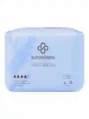 Голубой прокладки гигиенические SUPERGREEN 24 шт, размер L, длина 30 см (3 упаковки по 8 шт), Корея