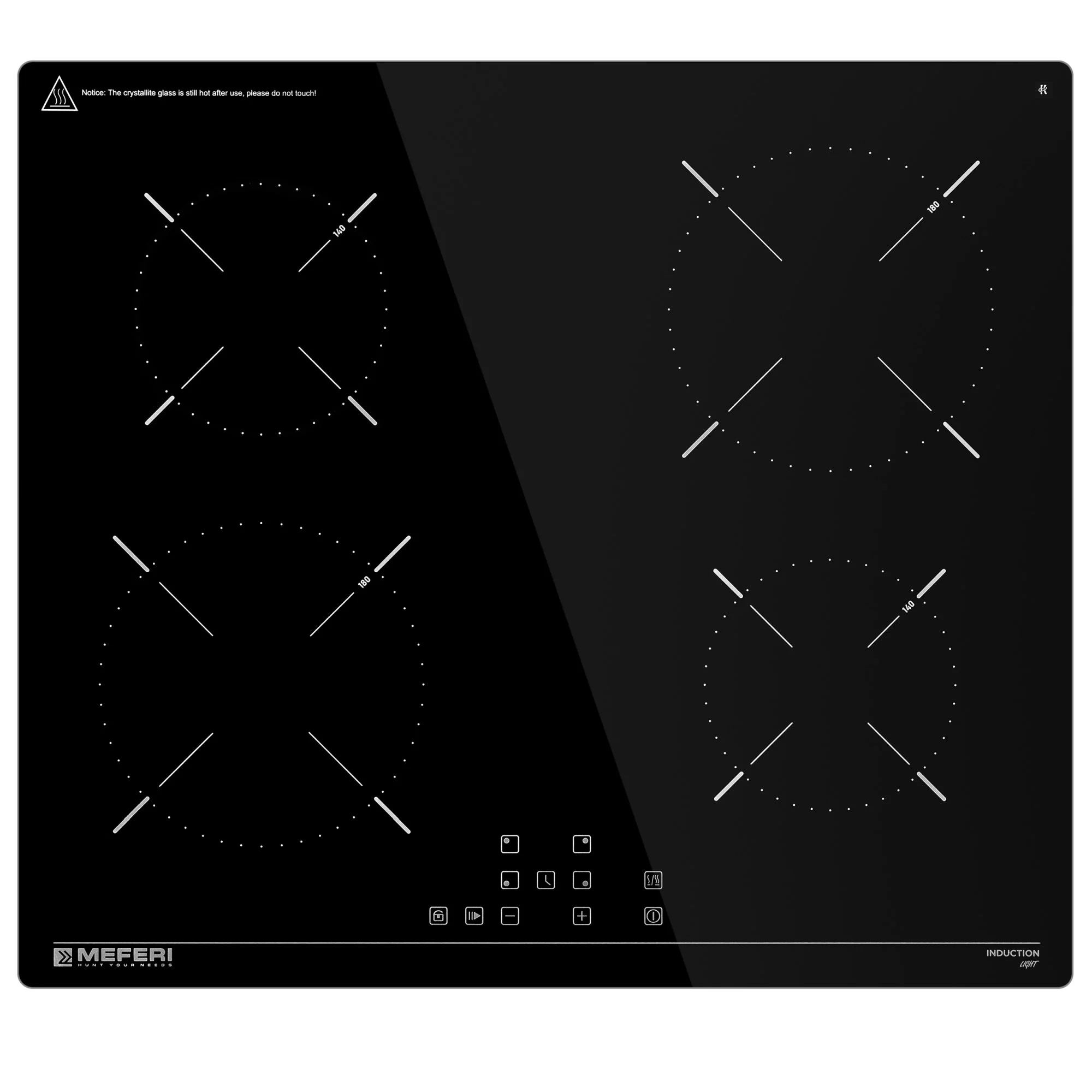 Варочная панель индукционная MIH604BK LIGHT ширина 60 см , 4 конфорки, стеклокерамика