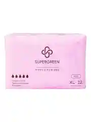 Сиреневый прокладки гигиенические SUPERGREEN Ночь 24 шт, размер XL, длина 35 см (2 упаковки по 12 шт)