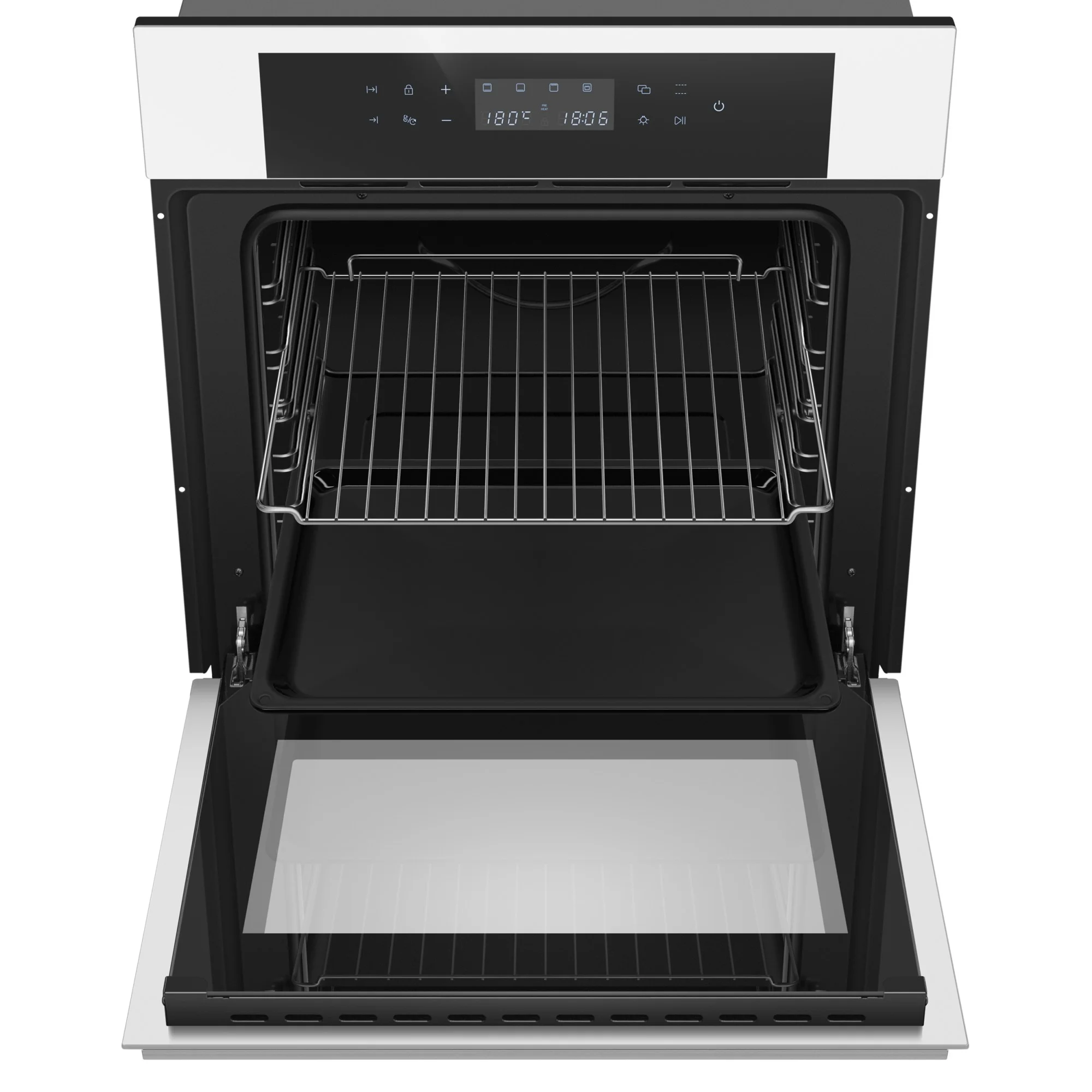 Электрический встраиваемый духовой шкаф MEFERI MEO606WH ULTRA,с грилем, ширина 60см, белый