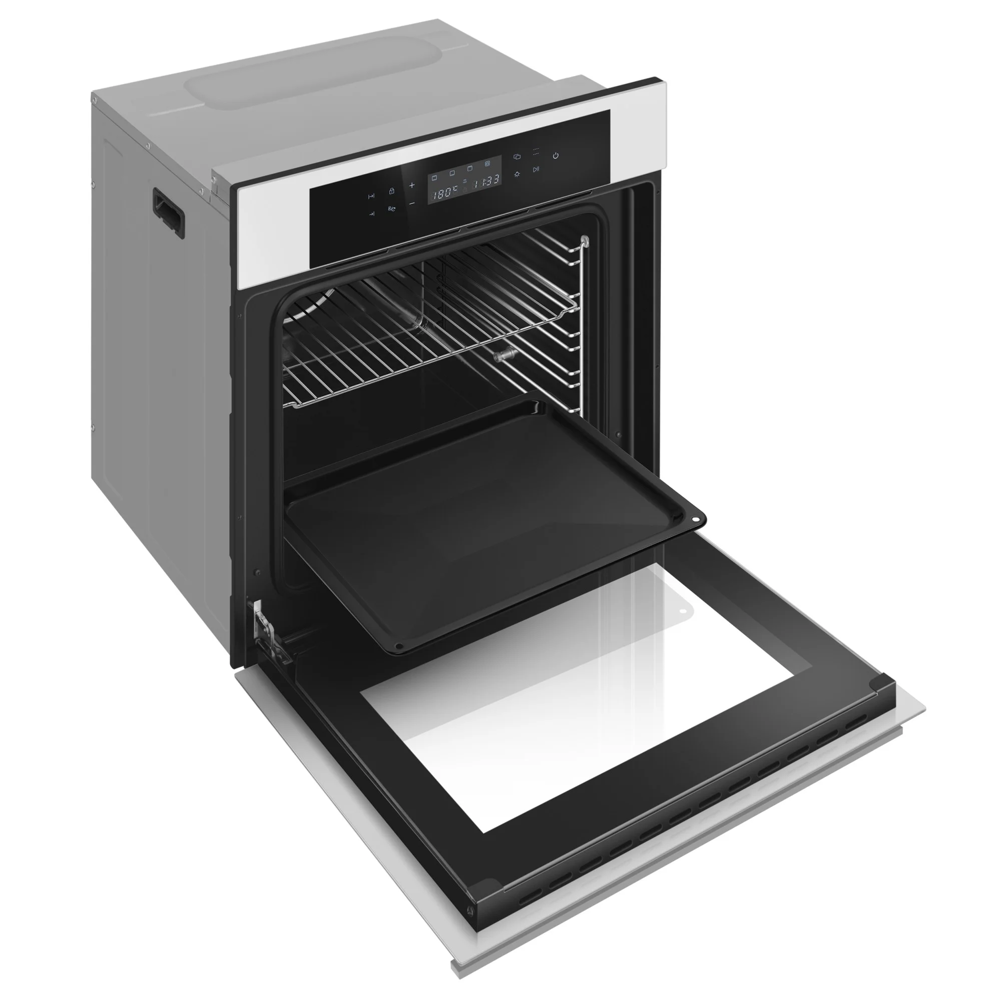 Электрический встраиваемый духовой шкаф MEFERI MEO606WH ULTRA,с грилем, ширина 60см, белый
