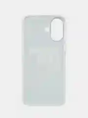 Тёмно-коричневый силиконовый чехол на Apple iPhone 16 / Айфон 16 прозрачный, с принтом, защита камеры