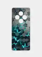 Бирюзовый чехол на Xiaomi Redmi 14C/A4 5G/Poco C75 4G / Сяом Редми 14C/А4 5GПоко C75 4G прозрачный