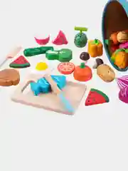 Игровая детская кухня, овощи деревянные на магнитах, монтессори, 31 предмет