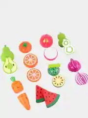 Игровая детская кухня, овощи деревянные на магнитах, монтессори, 31 предмет