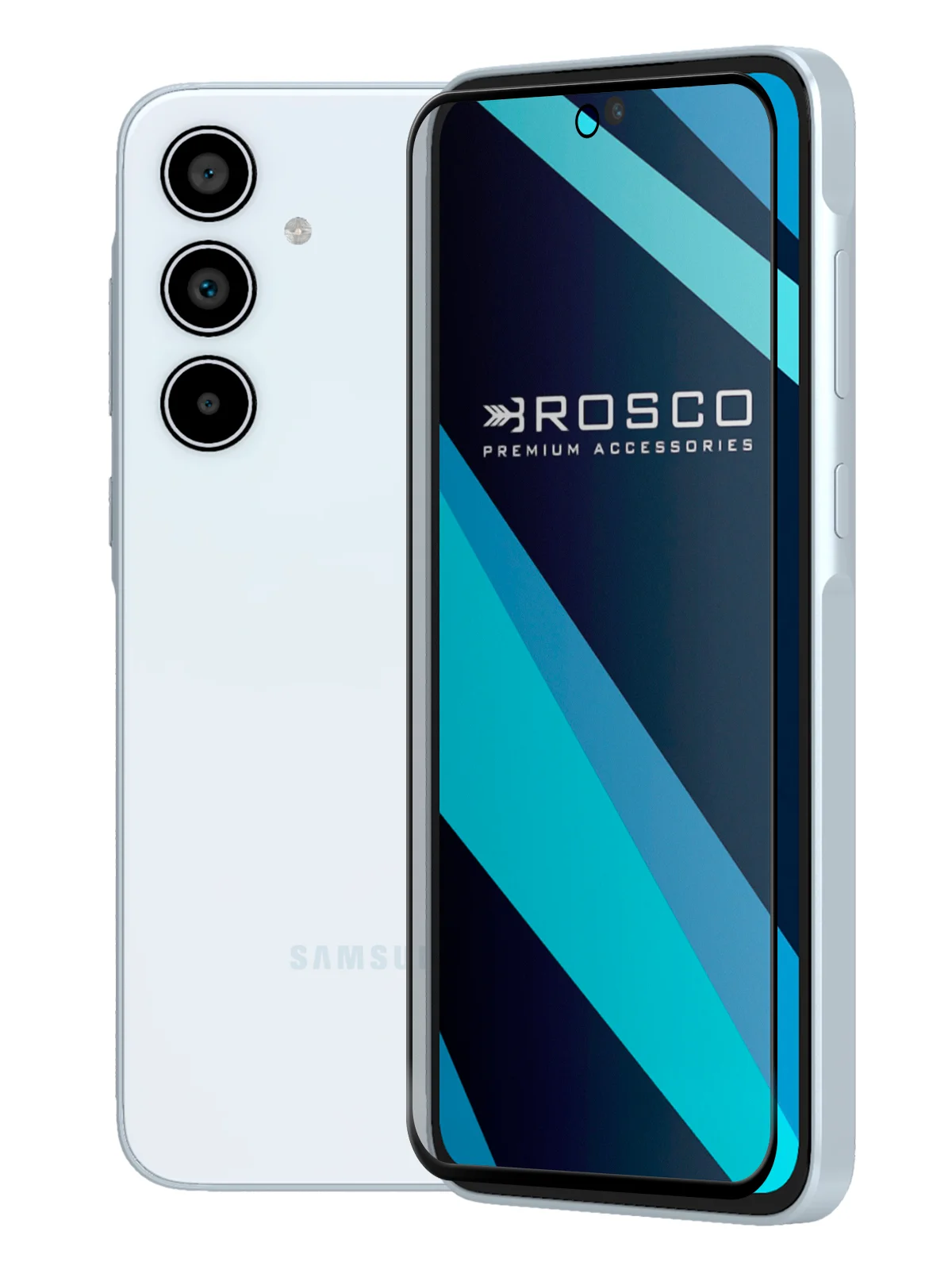 Белый стекло для Samsung Galaxy A55 5G/A35 5G защитное ROSCO, олеофобное, матовое, антишпион