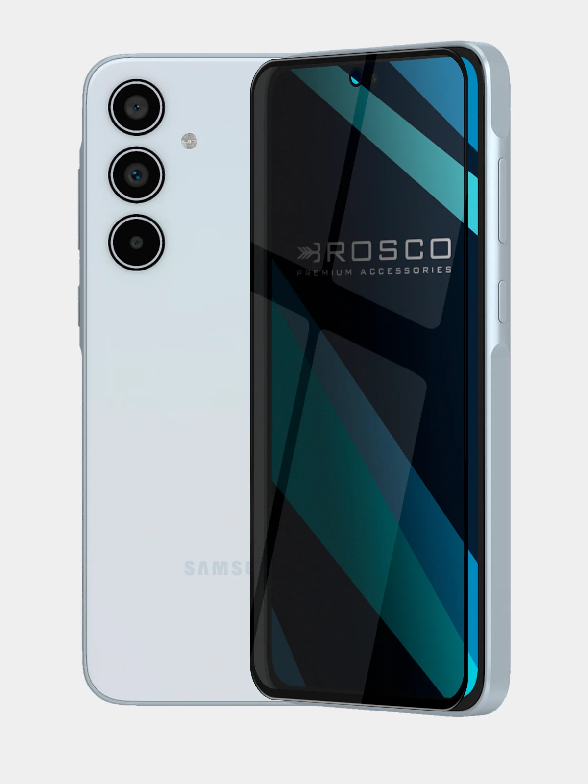 Прозрачный стекло для Samsung Galaxy A55 5G/A35 5G защитное ROSCO, олеофобное, матовое, антишпион