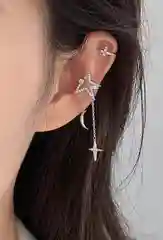 Женсике серьги, кафф, сережки звезда