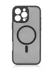 Черный чехол MagSafe для iPhone 16 Pro Max, пластиковый с силиконом ROSCO противоударный, магнит