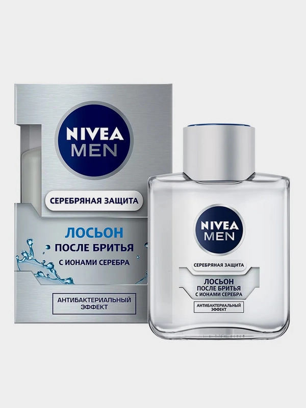 Лосьон после бритья NIVEA MEN "Серебряная защита" с ионами серебра, 100 мл