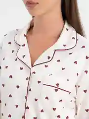 Женская пижама с брюками / Домашний костюм / Пижама женская с сердечками