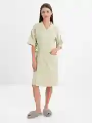 Лайм халат женский для дома из муслина