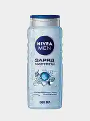 Гель для душа мужской NIVEA MEN "Заряд чистоты", с очищающими микрочастицами, 500 мл