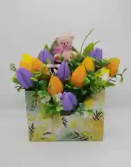 Розовый минибукет из мыла,мыльных роз,подарочный набор, подарок учителю,коллеге