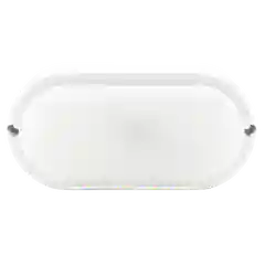 Белый cветодиодный светильник ЖКХ GLANZEN 15 Вт 6500К IP65 RPD-0004-15 овал