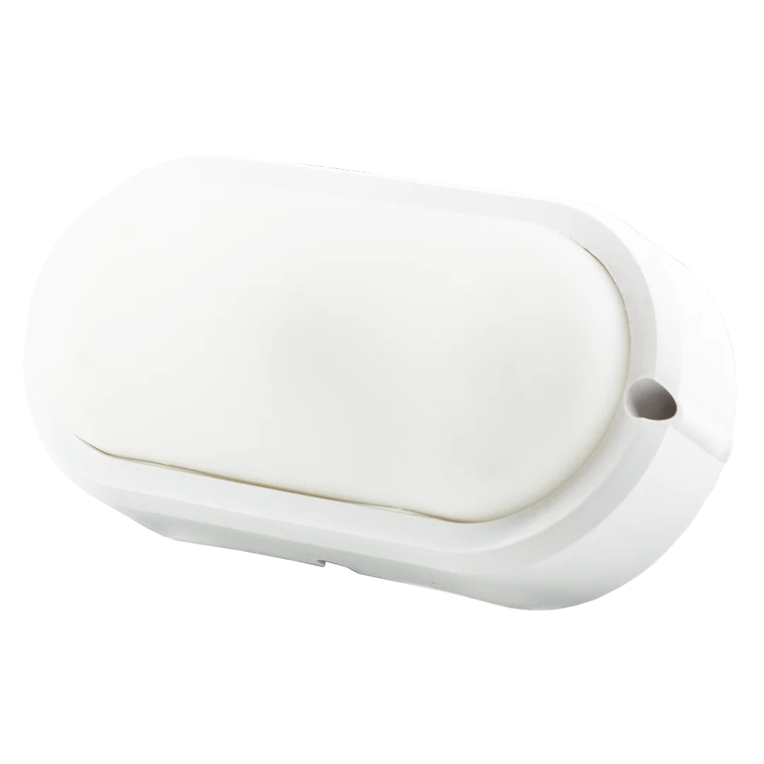 Белый cветодиодный светильник ЖКХ GLANZEN 15 Вт 6500К IP65 RPD-0004-15 овал
