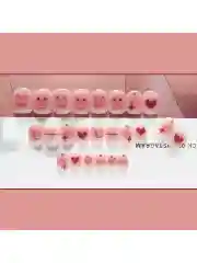 Бежевый накладные ногти с дизайном
