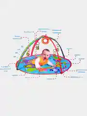 Игровой музыкальный коврик "Малышка" с погремушками, работает от батареек