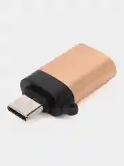 Золотой адаптер переходник USB Type C на USB 3.0 otg