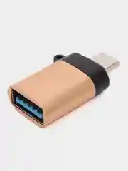 Золотой адаптер переходник USB Type C на USB 3.0 otg