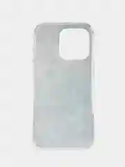Бирюзовый чехол на Apple iPhone 16 Pro / Айфон 16 Про прозрачный, с принтом, защита камеры