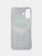 Угольный чехол на Apple iPhone 16 Plus / Айфон 16 Плюс прозрачный, с принтом, защита камеры