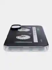 Хром чехол на Apple iPhone 16 Plus / Айфон 16 Плюс прозрачный, с принтом, защита камеры