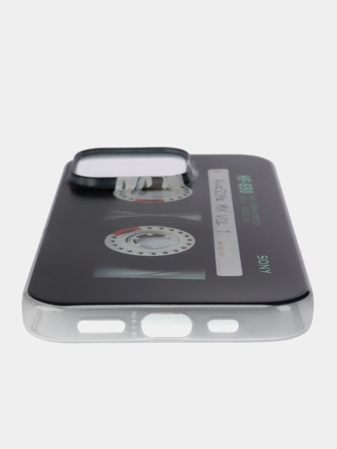 Хром чехол на Apple iPhone 16 Pro / Айфон 16 Про прозрачный, с принтом, защита камеры
