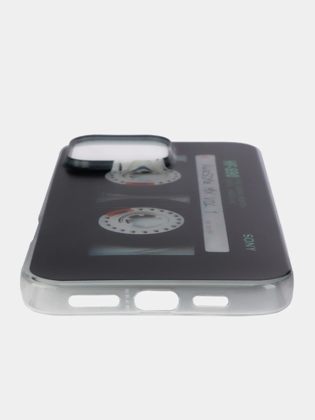 Хром чехол на Apple iPhone 16 Pro Max / Айфон 16 Про Макс прозрачный, с принтом, защита камеры