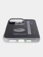 Хром чехол на Apple iPhone 16 Pro Max / Айфон 16 Про Макс прозрачный, с принтом, защита камеры