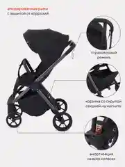 Черный коляска детская RANT GOLF RA101