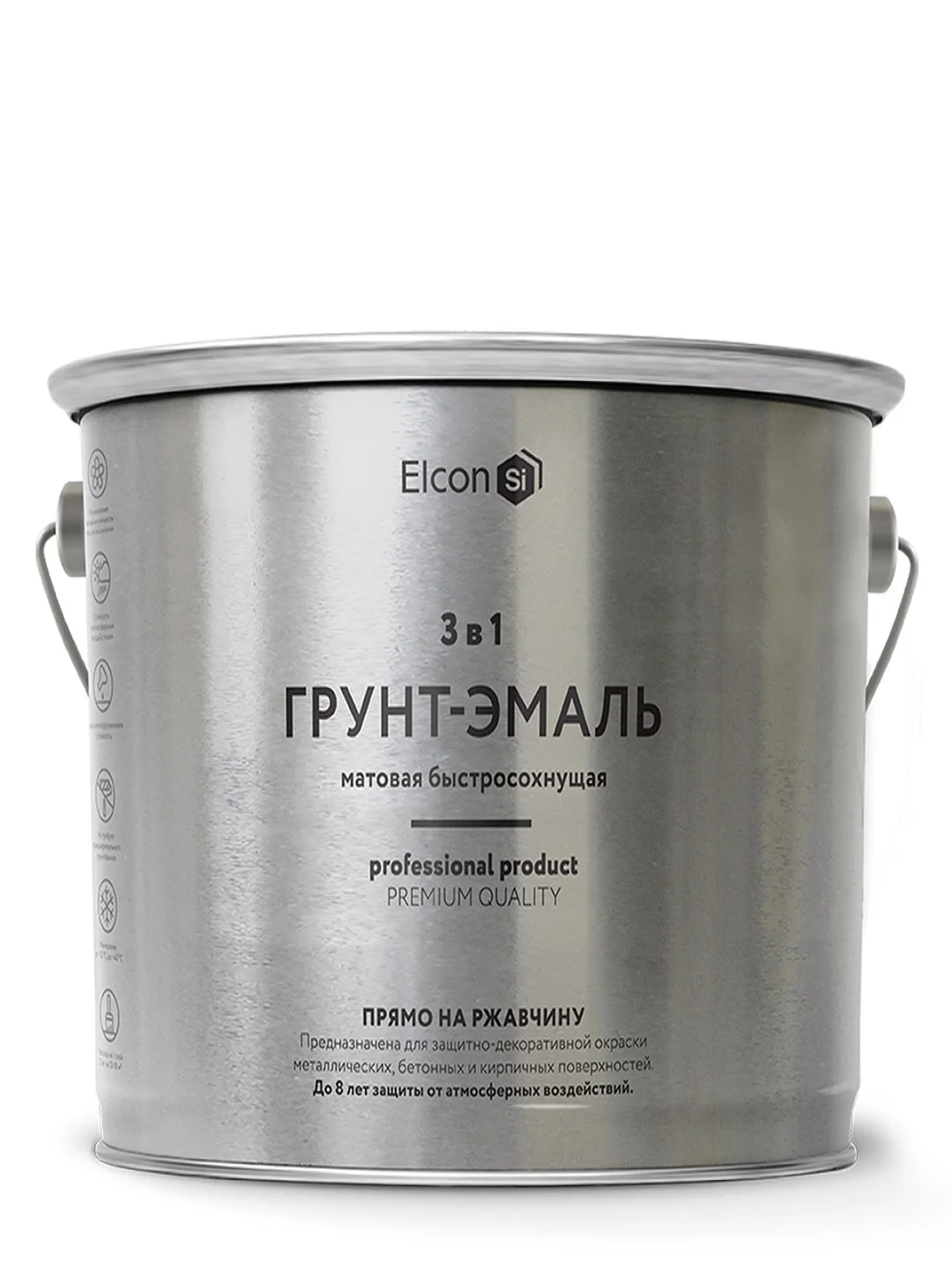 Грунт-эмаль Elcon по ржавчине по металлу 3 в 1 матовая