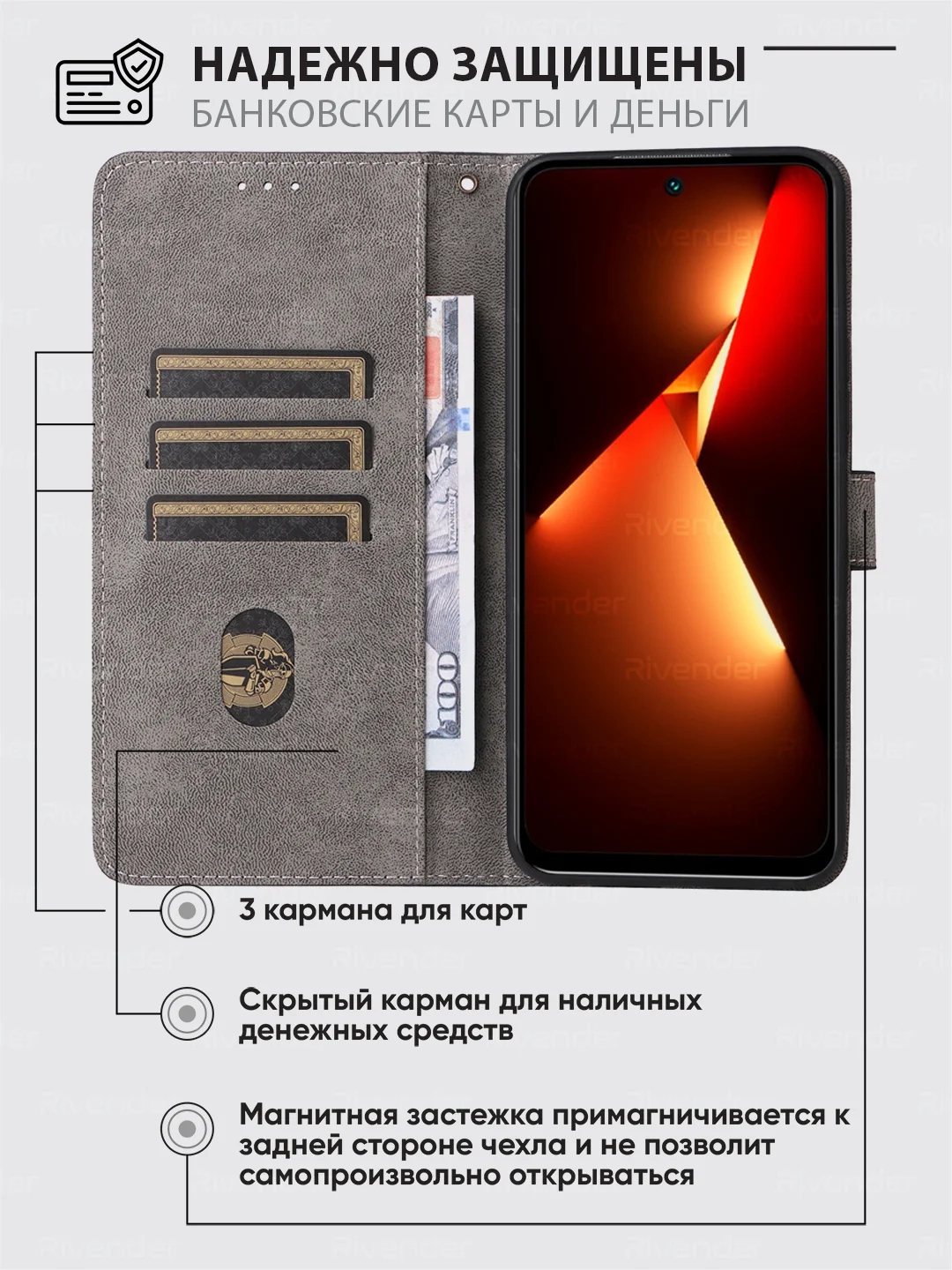 Чехол-книжка Tecno Pova 6 NEO (Техно Пова 6 Нео) с магнитной застежкой