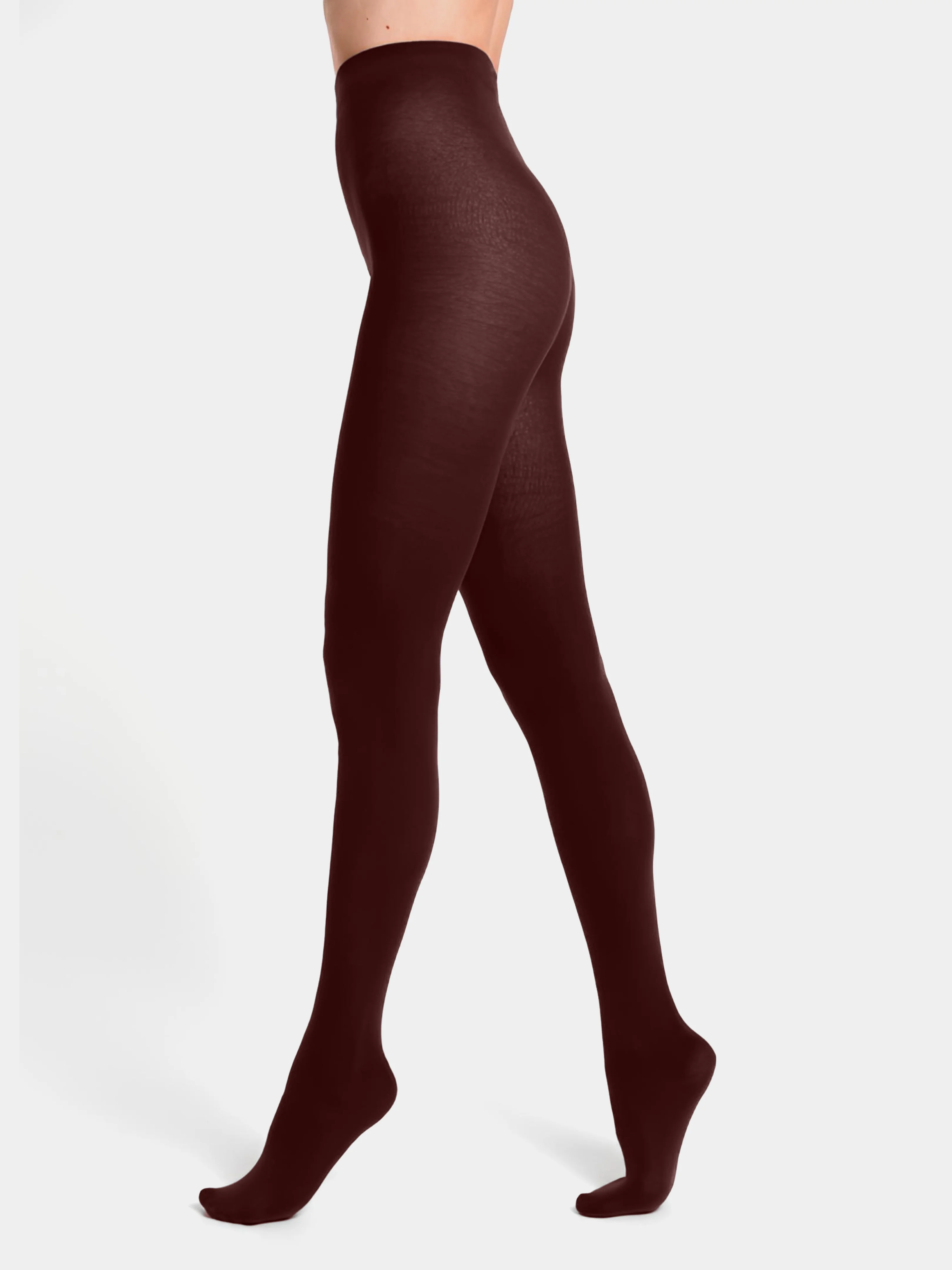 Коричневый колготки теплые хлопковые MONEjour Cotton 250 DEN