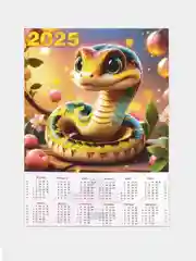 Календарь листовой с символом на 2025 год в формате А4