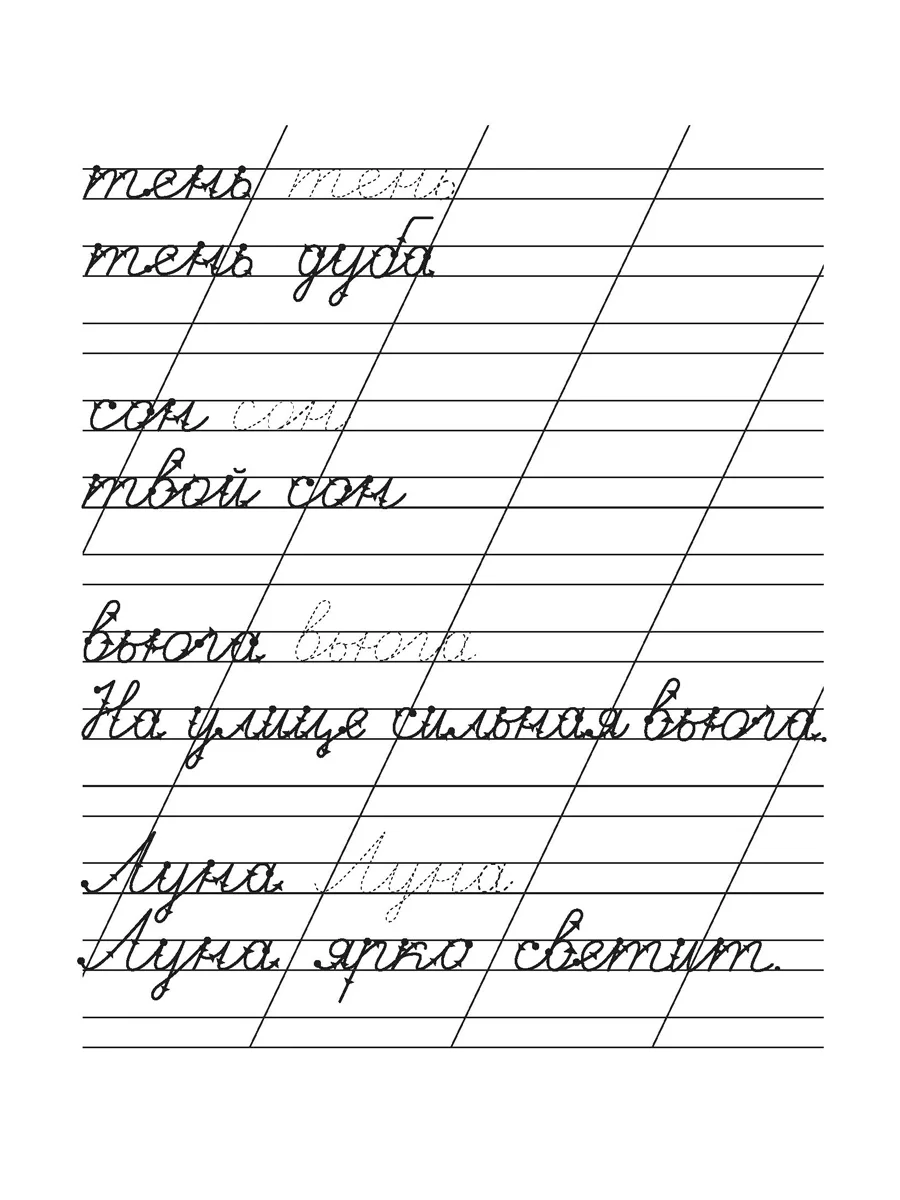 Прописи. Рабочая тетрадь. Письменные слова