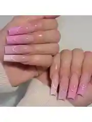 Рыжий накладные ногти с дизайном