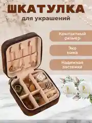 Коричневый шкатулка для хранения ювелирных украшений
